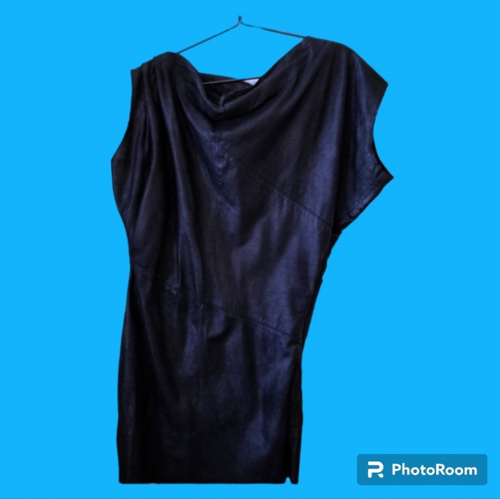New Sz 4 Muubaa Sedona Draped leather dress!